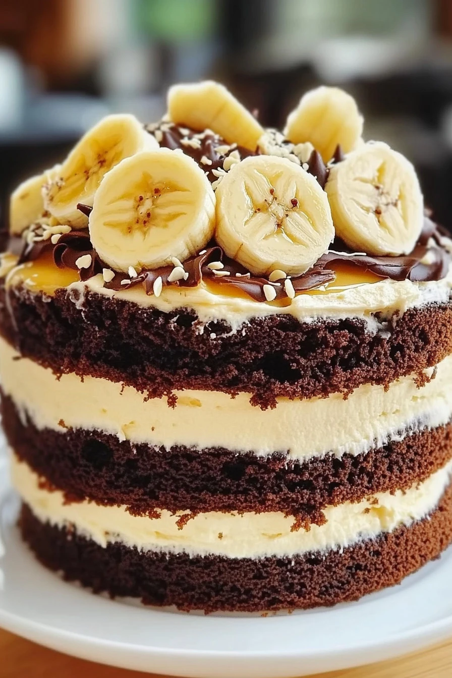 Double Chocolate Banana Layer Cake